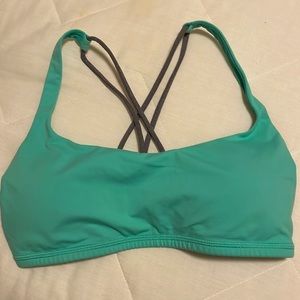 Lululemon Sport Bra - Gray & Seafoam Green - Size 10